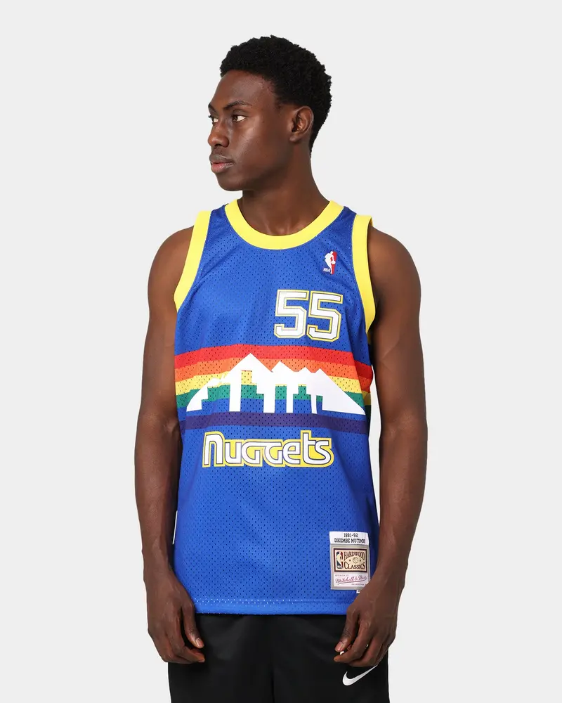 Mitchell & Ness Denver Nuggets Dikembe Mutombo #55 Rd '91-'92 Swingman Jersey Royal 1