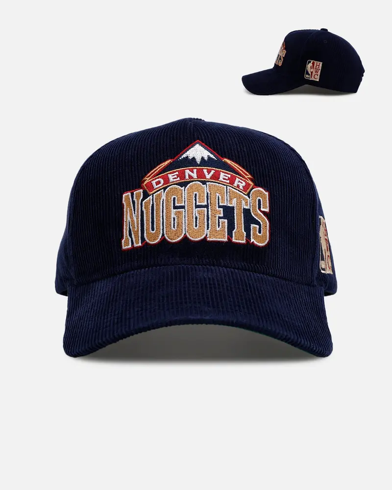 Mitchell & Ness Denver Nuggets 'Vintage Cord' Pro Pinch Corduroy Snapback Navy 1