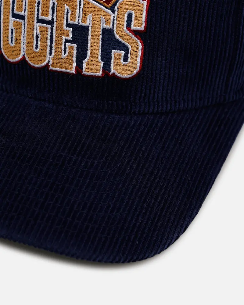 Mitchell & Ness Denver Nuggets 'Vintage Cord' Pro Pinch Corduroy Snapback Navy 2