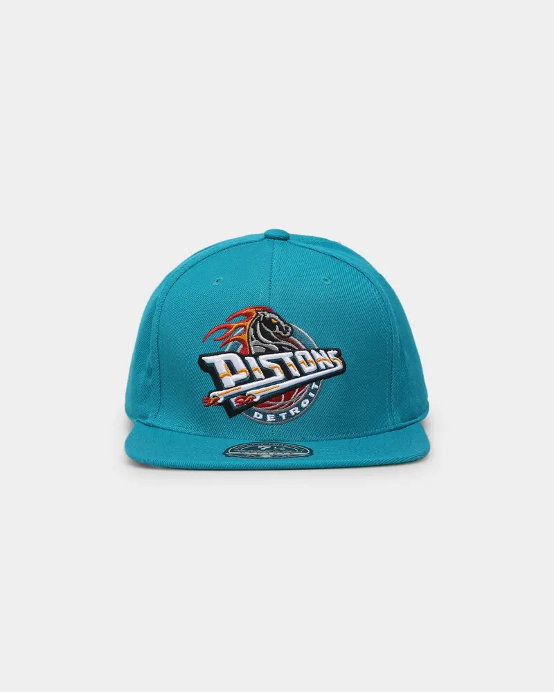 Mitchell & Ness Detroit Pistons 'Team Ground 2.0 Hardwood Classics' Fitted Teal 1