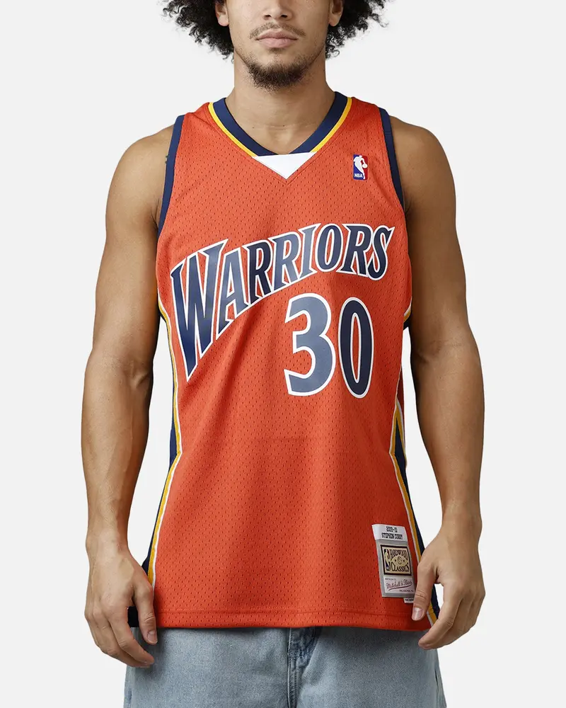 Mitchell & Ness Golden State Warriors Stephen Curry 2010 Swingman Jersey Orange 1