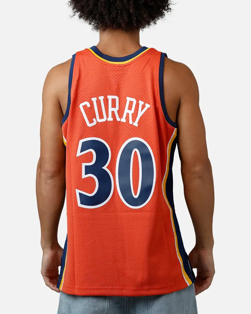 Mitchell & Ness Golden State Warriors Stephen Curry 2010 Swingman Jersey Orange 2