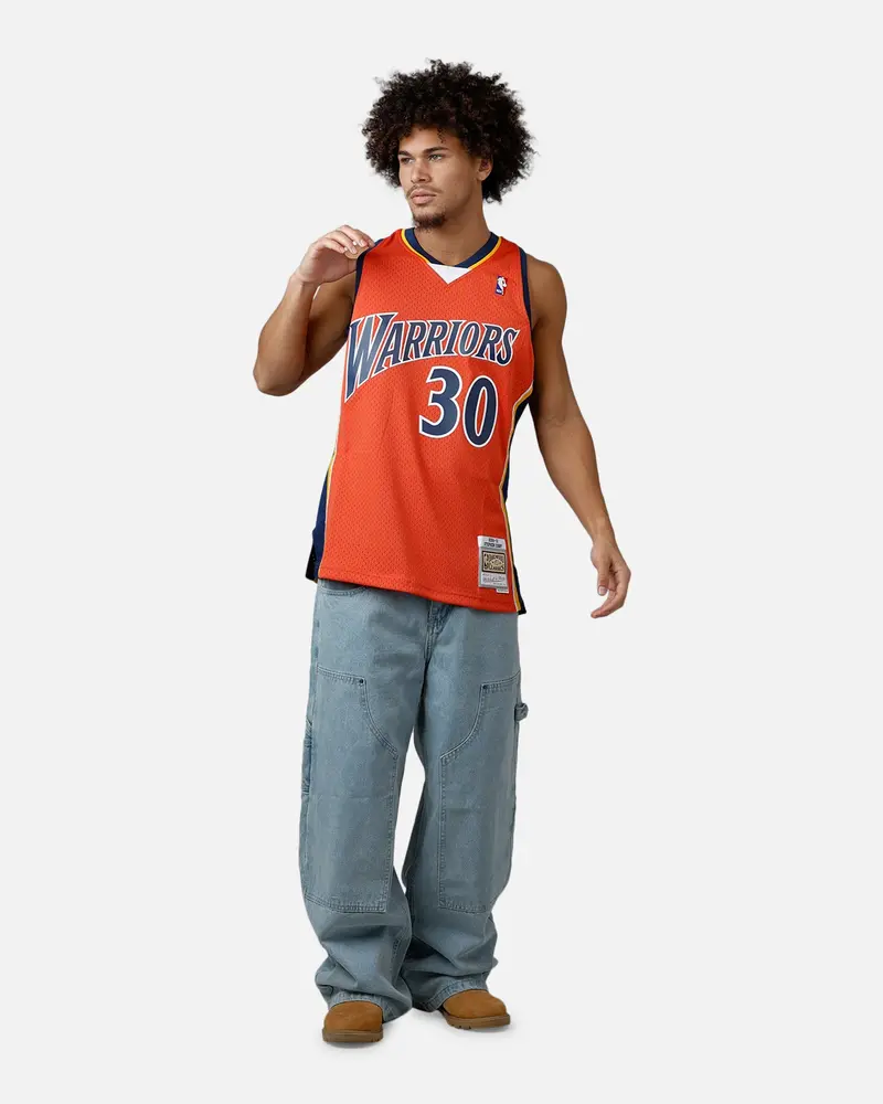 Mitchell & Ness Golden State Warriors Stephen Curry 2010 Swingman Jersey Orange 3