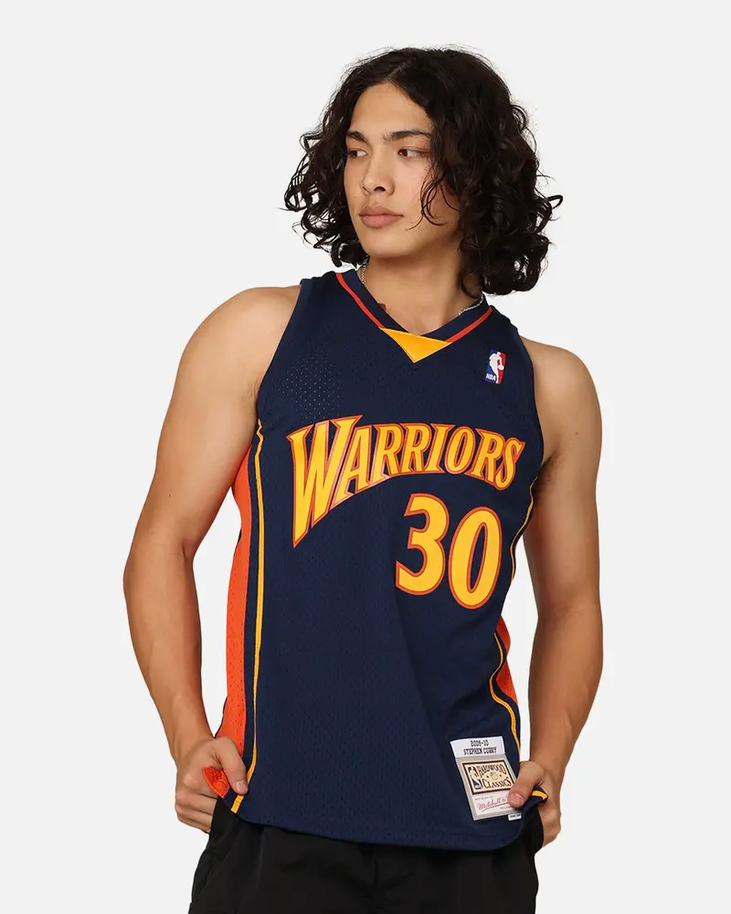 Mitchell & Ness Golden State Warriors Stephen Curry #30 '09-'10 Home Swingman Jersey Navy 1