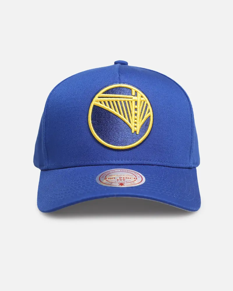 Mitchell & Ness Golden State Warriors 'Upside Down Logo' Pro Pinch Snapback Royal Blue 1