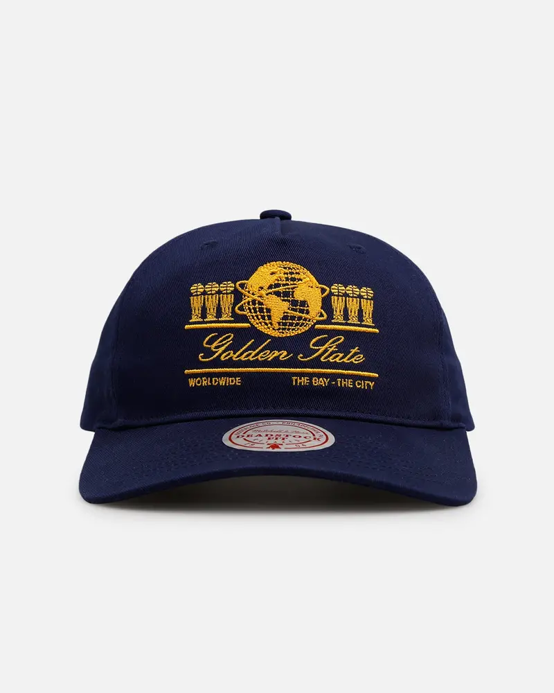Mitchell & Ness Golden State Warriors 'Worldwide' Deadstock Snapback Navy 1
