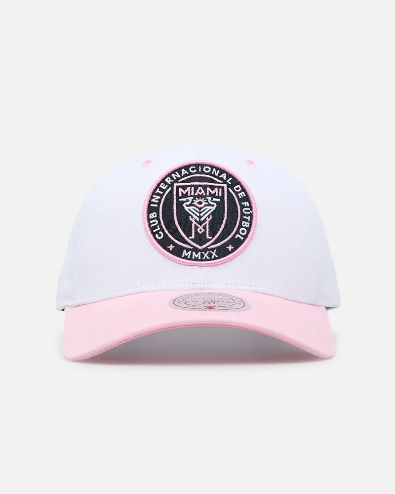 Mitchell & Ness Inter Miami Logo Pro Crown Snapback Light Pink 1