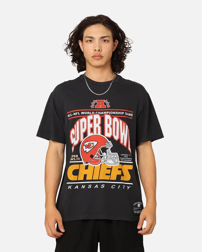 Mitchell & Ness Kansas City Chiefs '70S Super Bowl T-Shirt Faded Black 1