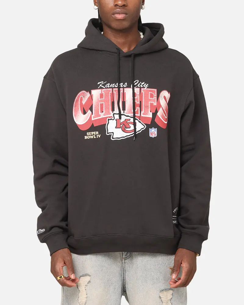 Mitchell & Ness Kansas City Chiefs Arch Hoodie Faded Black 1