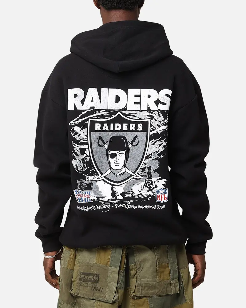 Mitchell & Ness Las Vegas Raiders 'Alter Ego' Flames Hoodie Faded Black 1