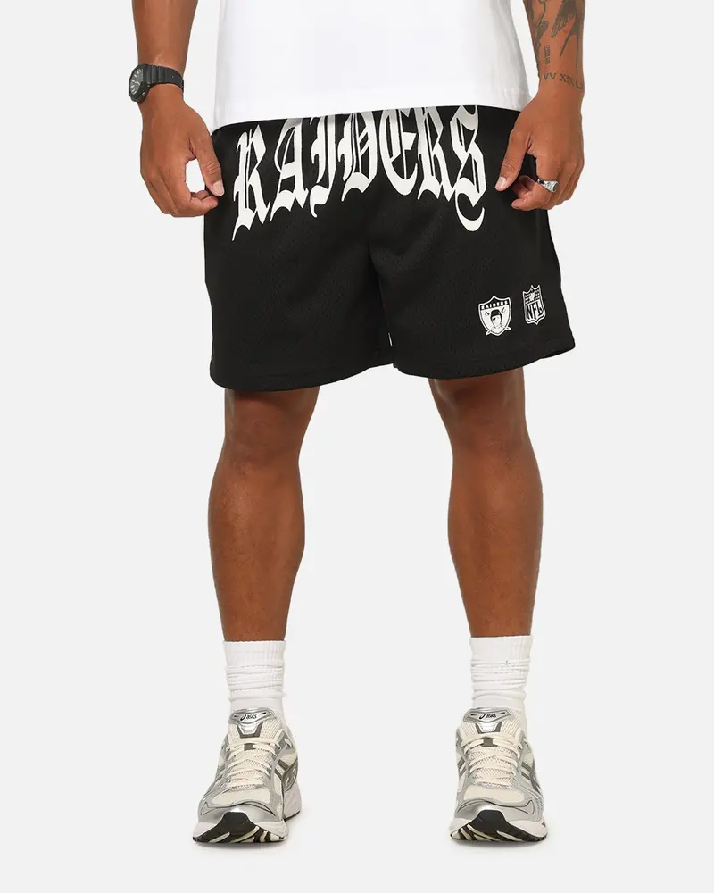 Mitchell & Ness Las Vegas Raiders Arch Script Shorts Black/White 1