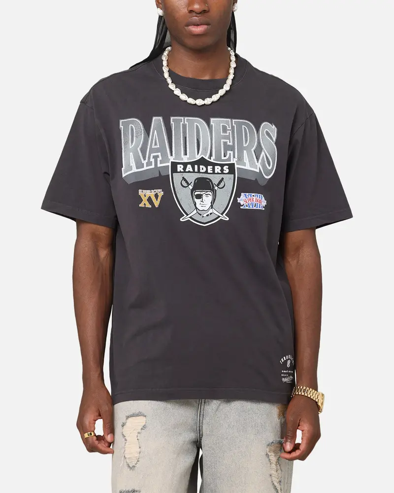 Mitchell & Ness Las Vegas Raiders Arch T-Shirt Faded Black 1