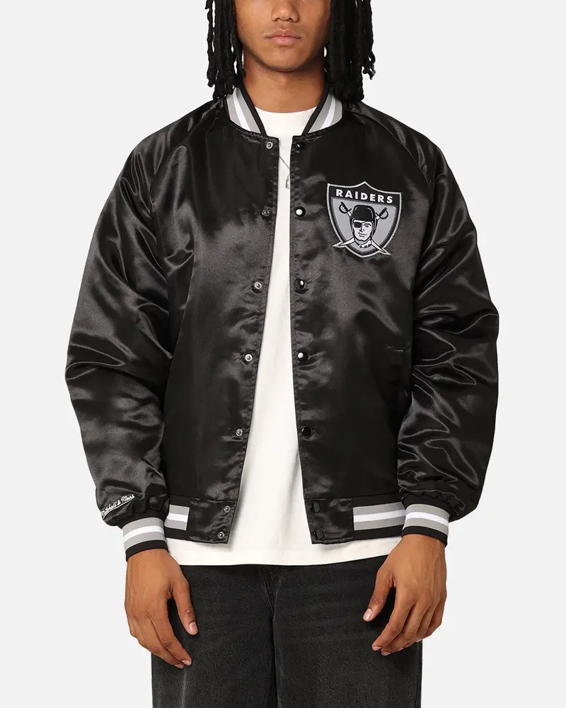 Mitchell & Ness Las Vegas Raiders Lightweight Satin Jacket Black 1