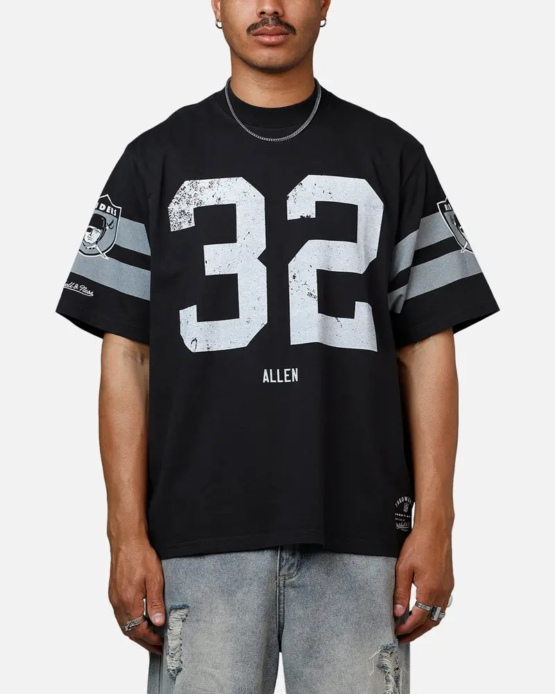 Mitchell & Ness Las Vegas Raiders Marcus Allen Boxy T-Shirt Faded Black 1