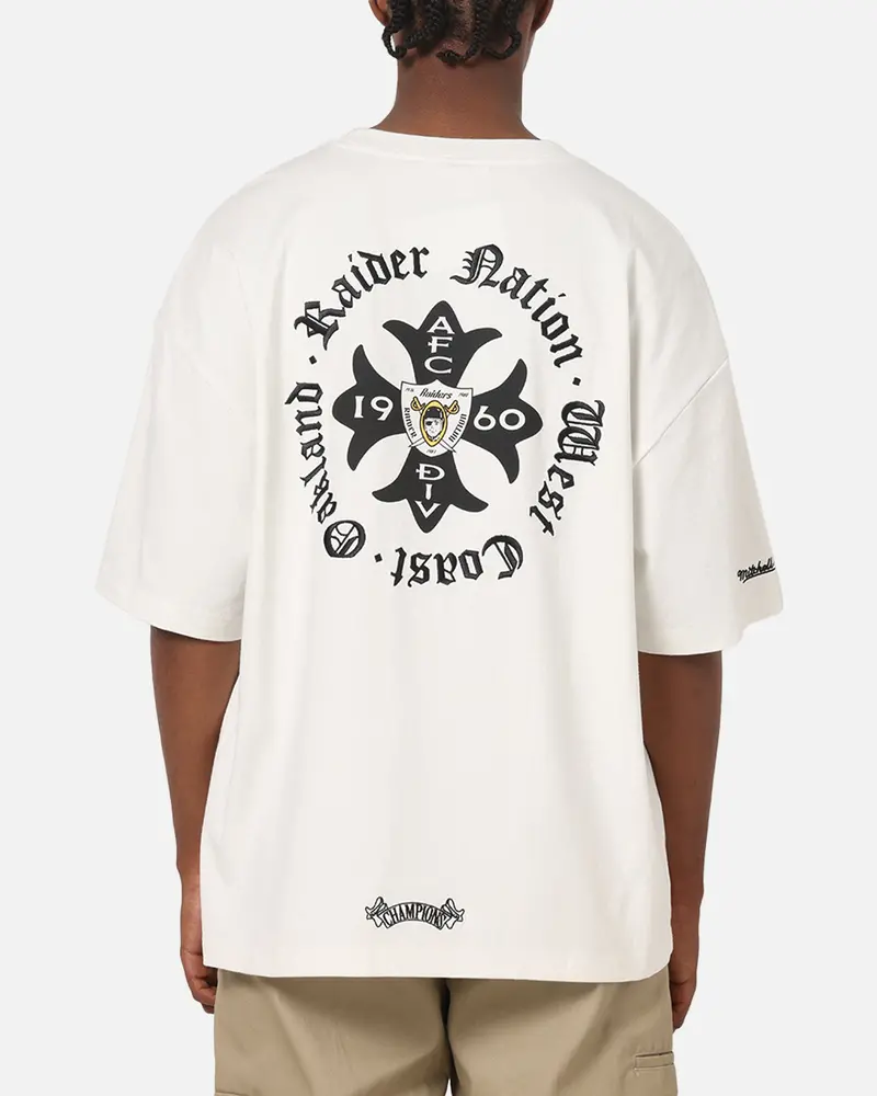 Mitchell & Ness Las Vegas Raiders Nation T-Shirt Vintage White 1