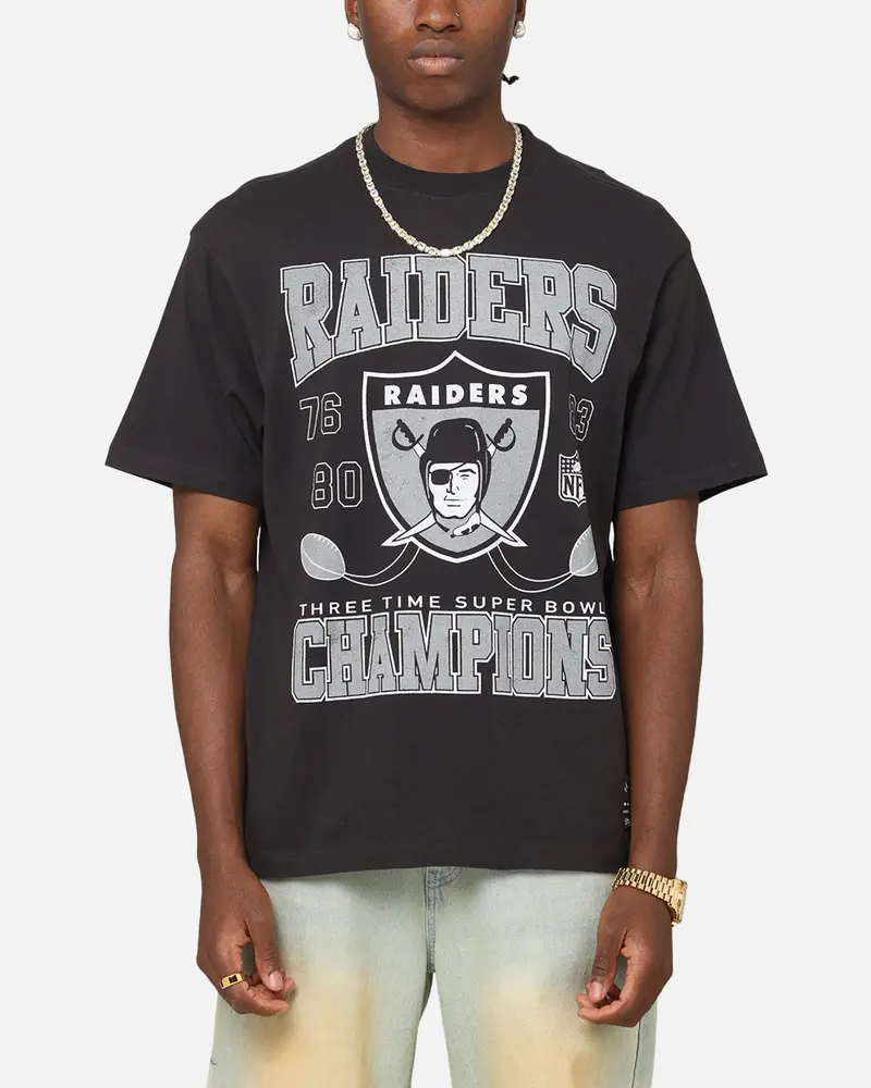 Mitchell & Ness Las Vegas Raiders Pinnacle T-Shirt Faded Black 1