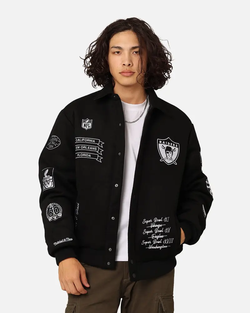 Mitchell & Ness Las Vegas Raiders Super Bowl Champs Jacket Black 1