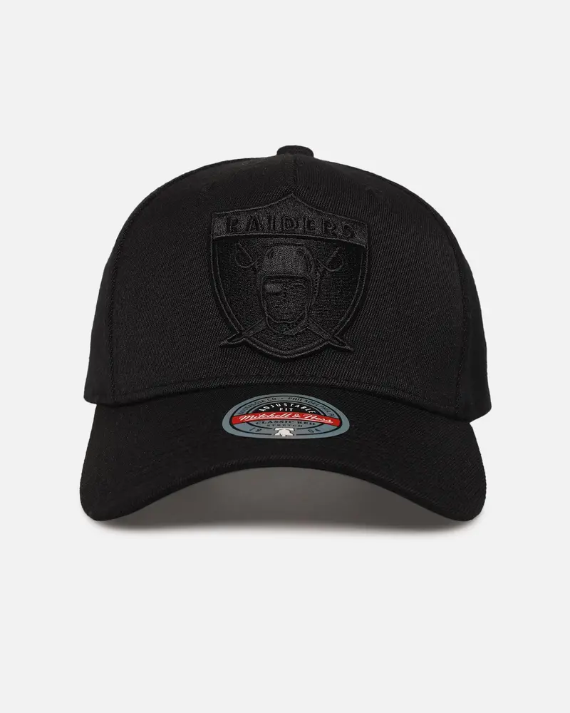Mitchell & Ness Las Vegas Raiders 'Triple Black Core Classic' Mvp Snapback Black 1