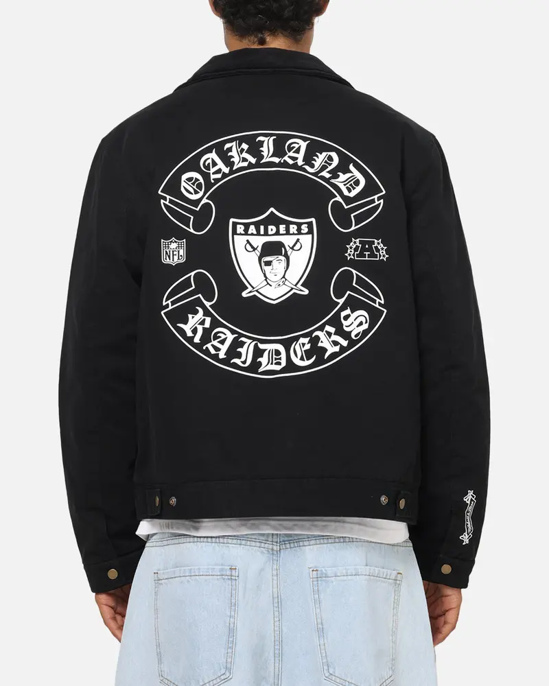 Mitchell & Ness Las Vegas Raiders Workwear Jacket Washed Black 1