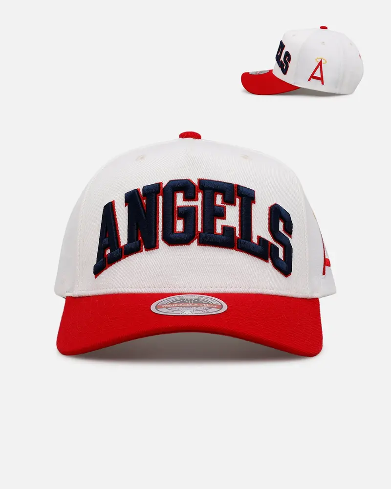Mitchell & Ness Los Angeles Angels 'Arch' Mvp Snapback Cream 1