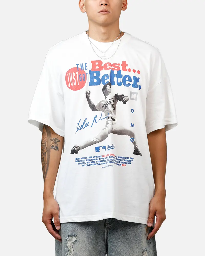 Mitchell & Ness Los Angeles Dodgers Hideo Nomo Got Better T-Shirt Vintage White 1