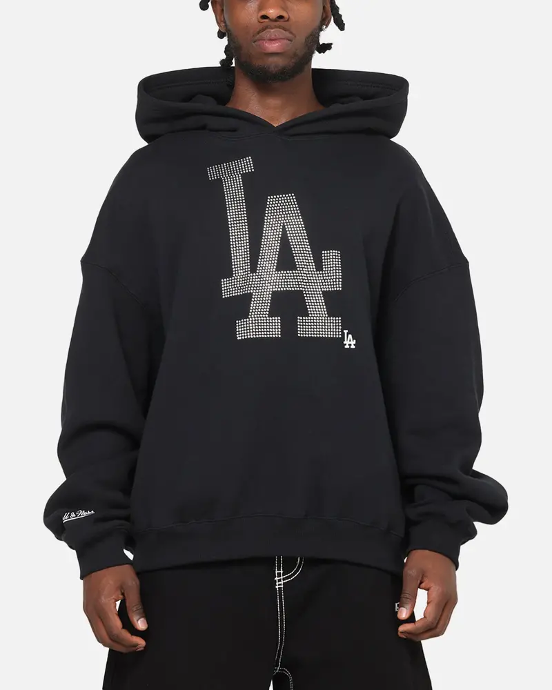 Mitchell & Ness Los Angeles Dodgers Rhinestone Hoodie Faded Black 1