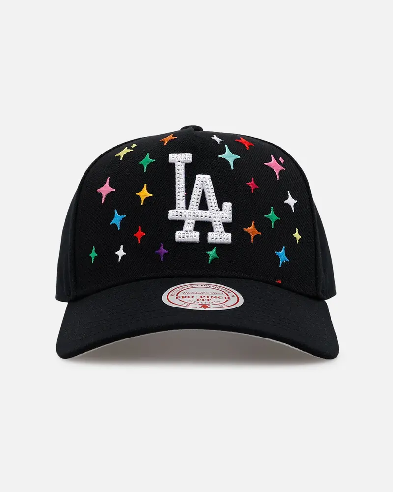 Mitchell & Ness Los Angeles Dodgers 'Rhinestone Luxury' Pro Pinch Snapback Black 1