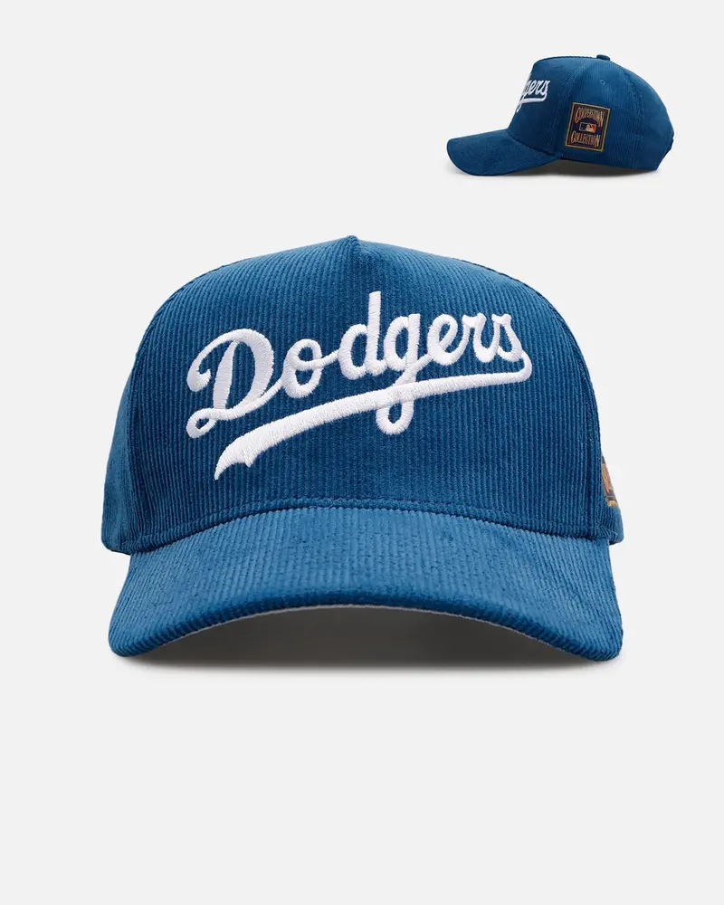 Mitchell & Ness Los Angeles Dodgers 'Vintage Cord' Pro Pinch Corduroy Snapback Blue 1