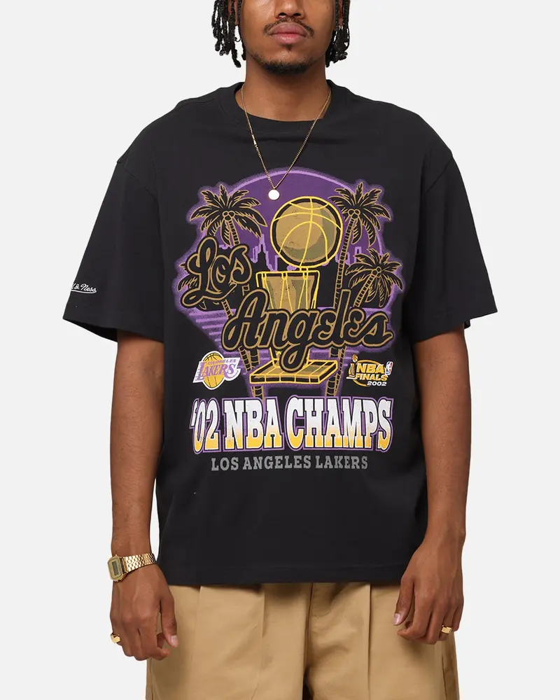 Mitchell & Ness Los Angeles Lakers '02 Nba Champs T-Shirt Faded Black 1