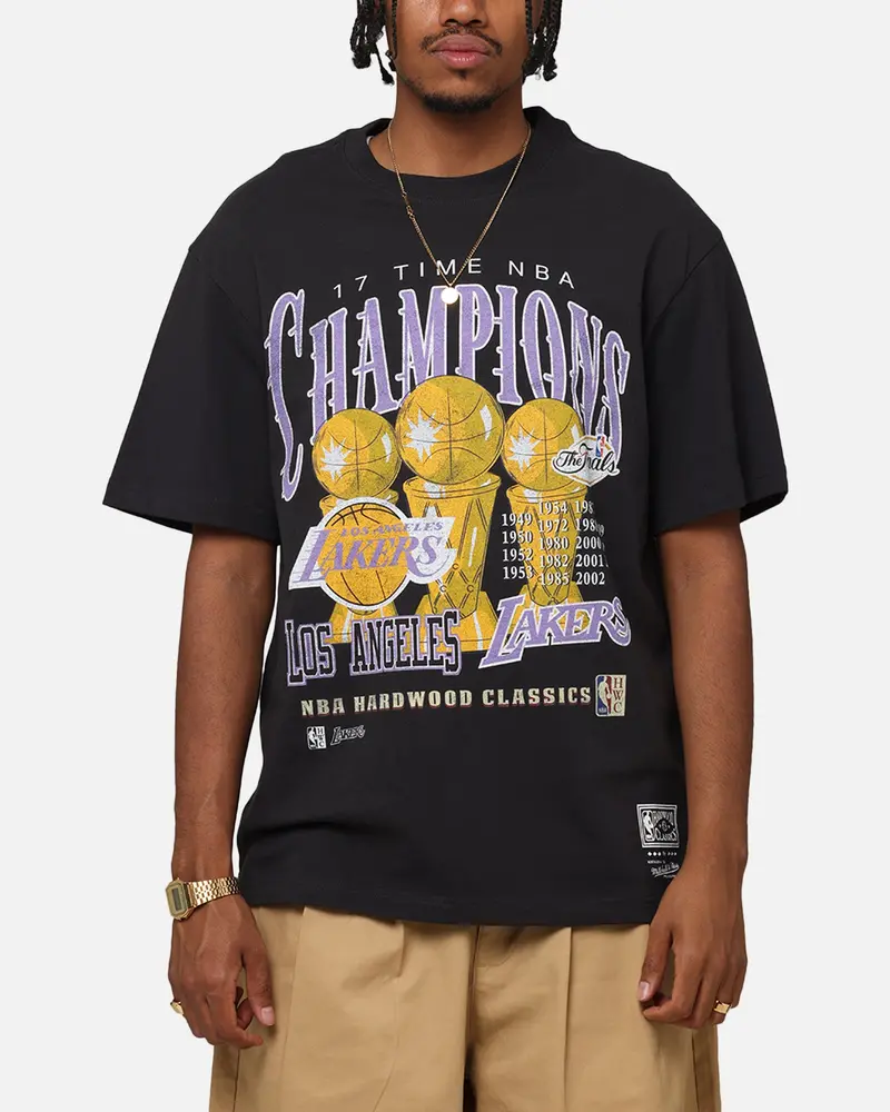 Mitchell & Ness Los Angeles Lakers 17 Times T-Shirt Grey Marle/Otc 1