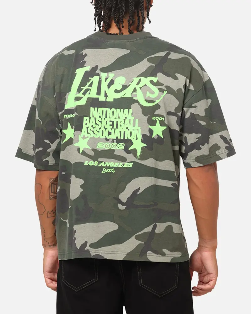 Mitchell & Ness Los Angeles Lakers 48 Camo T-Shirt Green Camo 1