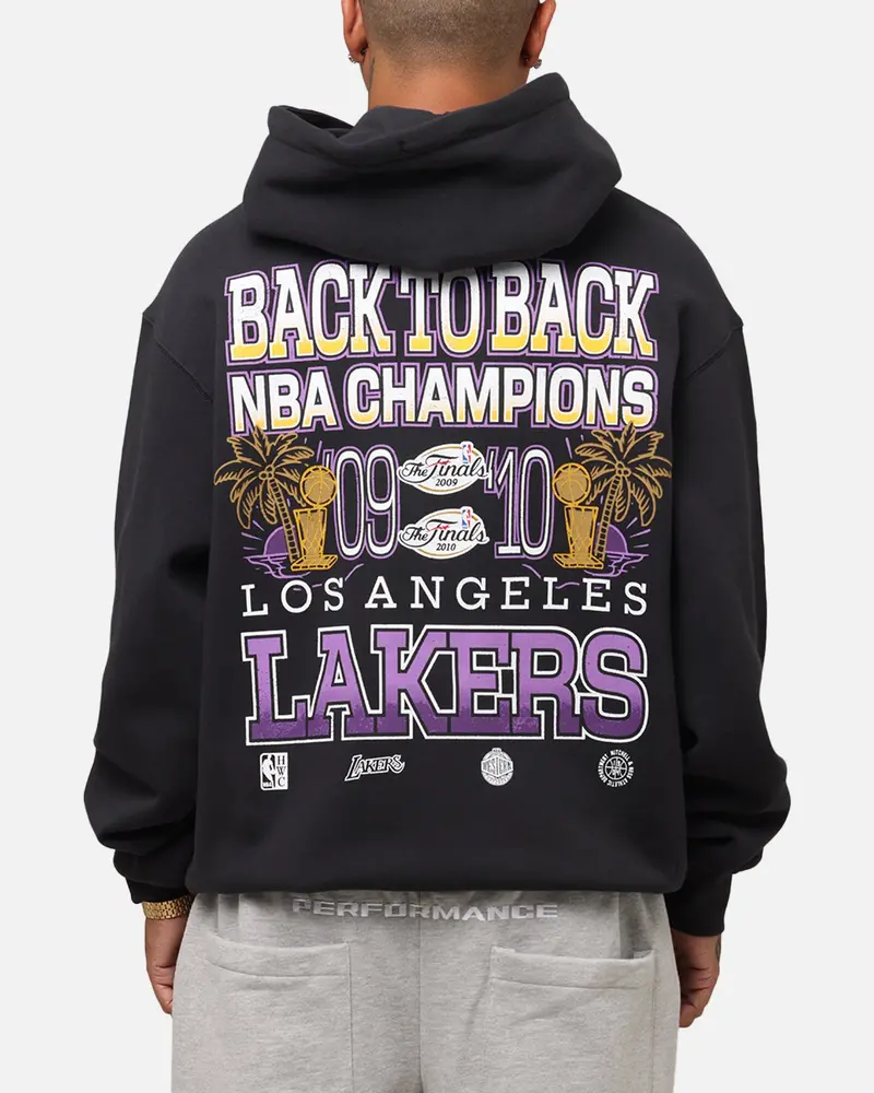 Mitchell & Ness Los Angeles Lakers Back To Back Hoodie Faded Black 1