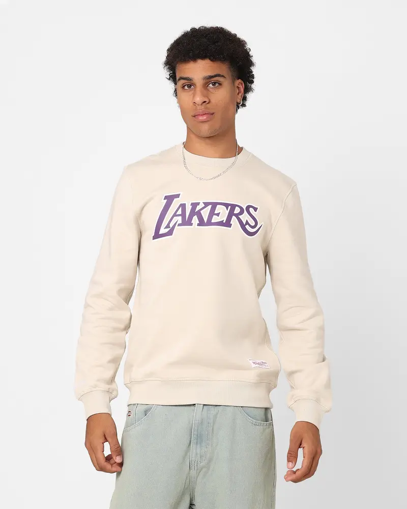 Mitchell & Ness Los Angeles Lakers Basic Team Logo Crewneck Clay 1
