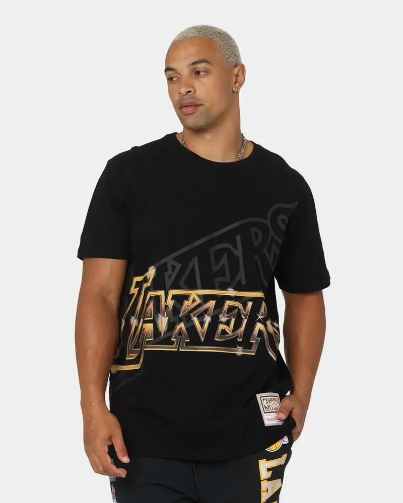 Mitchell & Ness Los Angeles Lakers Big Face 4.0 Short Sleeve T-Shirt Black 1