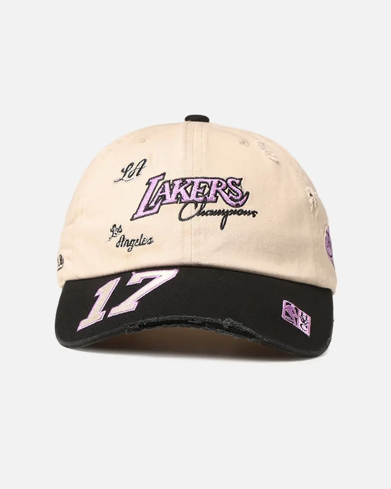 Mitchell & Ness Los Angeles Lakers 'Big Time' Dad Fit Strapback Bone 1