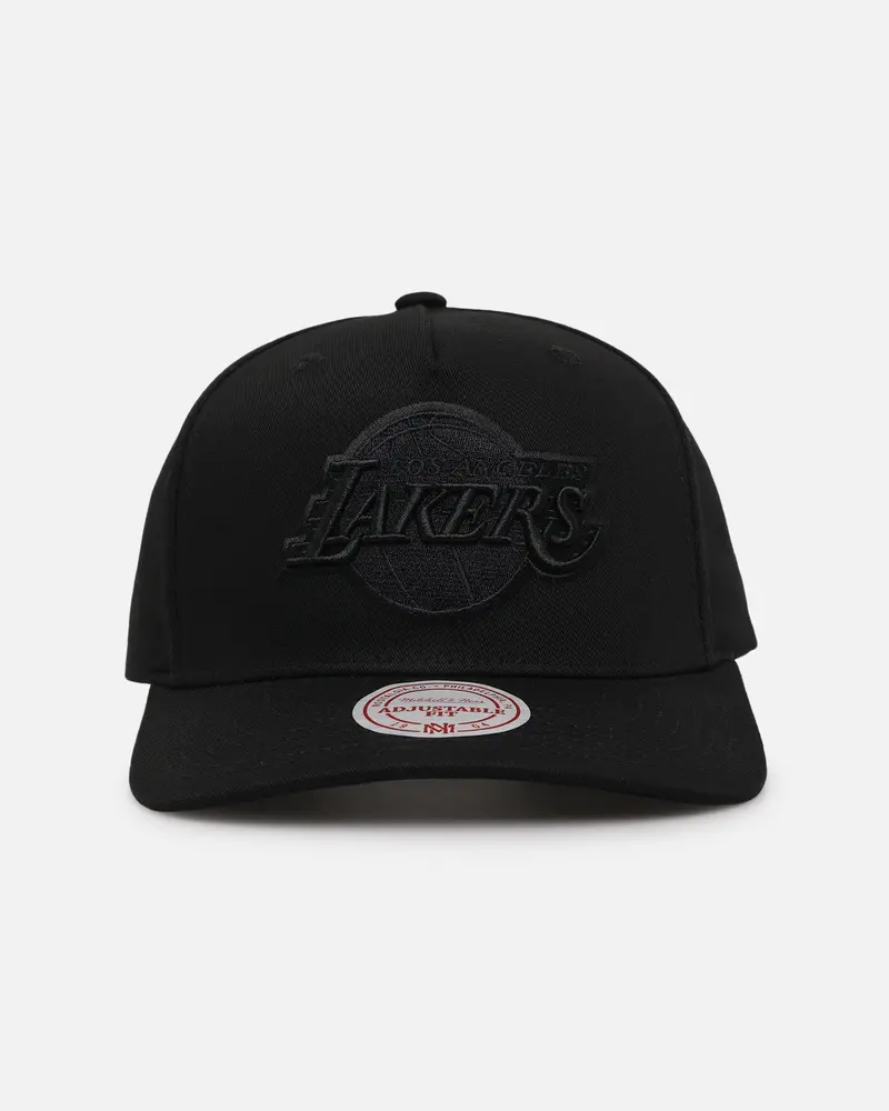 Mitchell & Ness Los Angeles Lakers 'Black Team Logo' Snapback Black 1