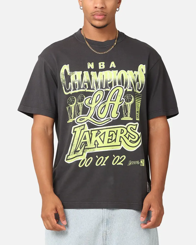 Mitchell & Ness Los Angeles Lakers Championship Neon T-Shirt Overdyed Black 1