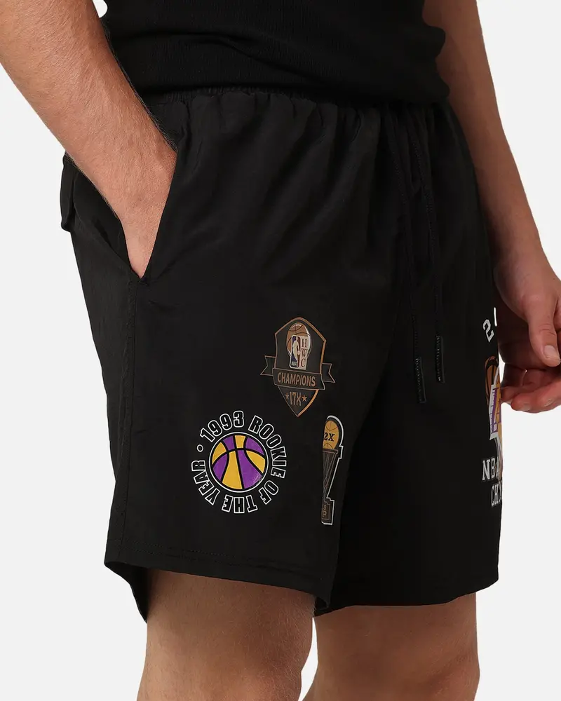 Mitchell & Ness Los Angeles Lakers Champs Nylon Shorts Black 3