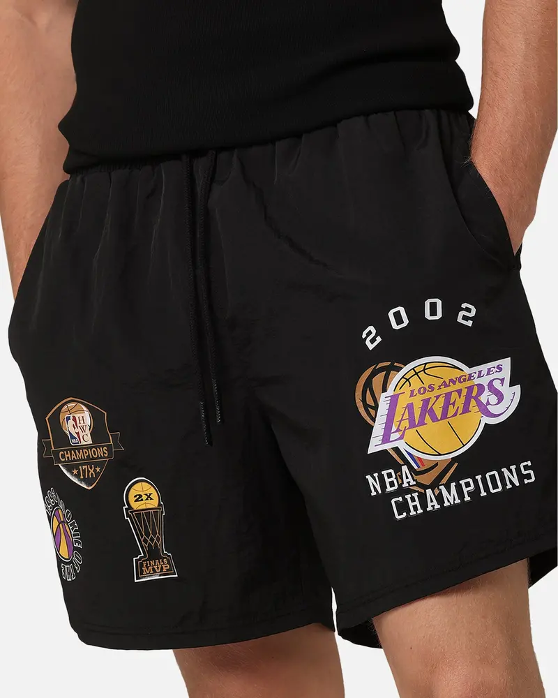 Mitchell & Ness Los Angeles Lakers Champs Nylon Shorts Black 4