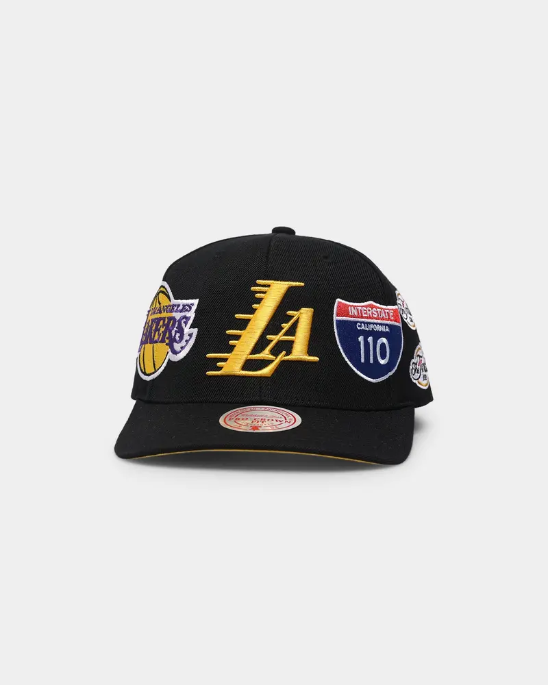 Mitchell & Ness Los Angeles Lakers Champs Pro Crown Snapback Black 1