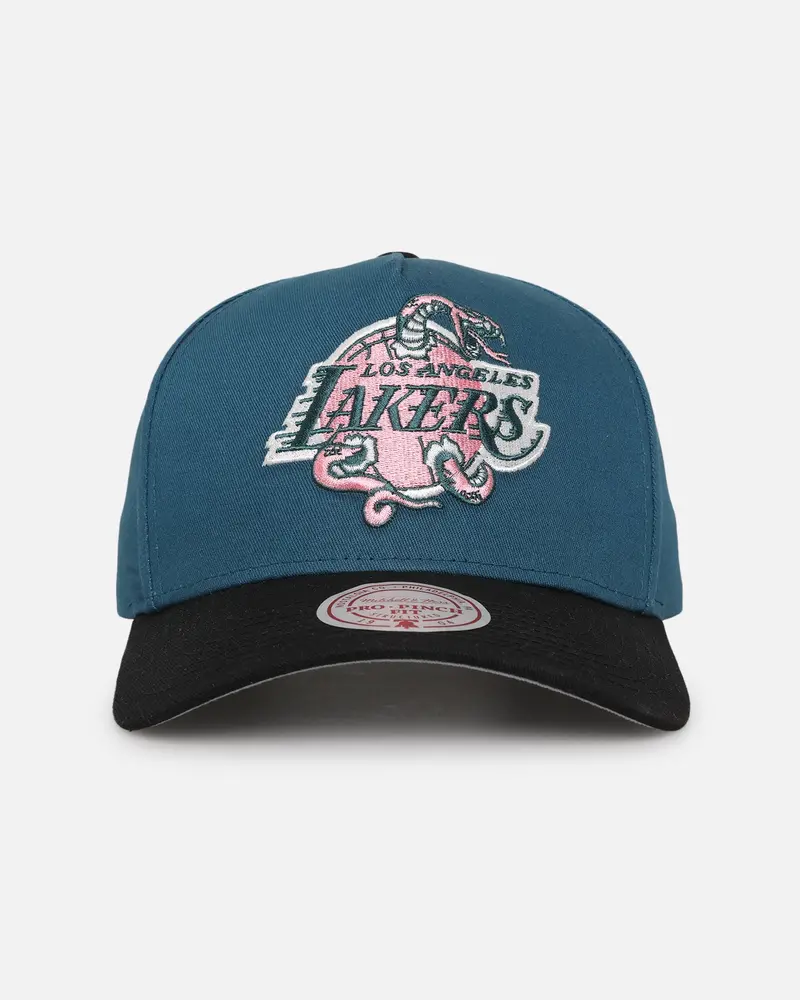 Mitchell & Ness Los Angeles Lakers 'Deep Emerald' Pro Pinch Snapback Black 1