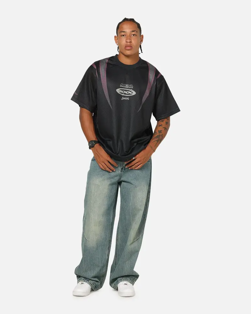 Mitchell & Ness Los Angeles Lakers Festival Jersey Black/Slate/Red 3