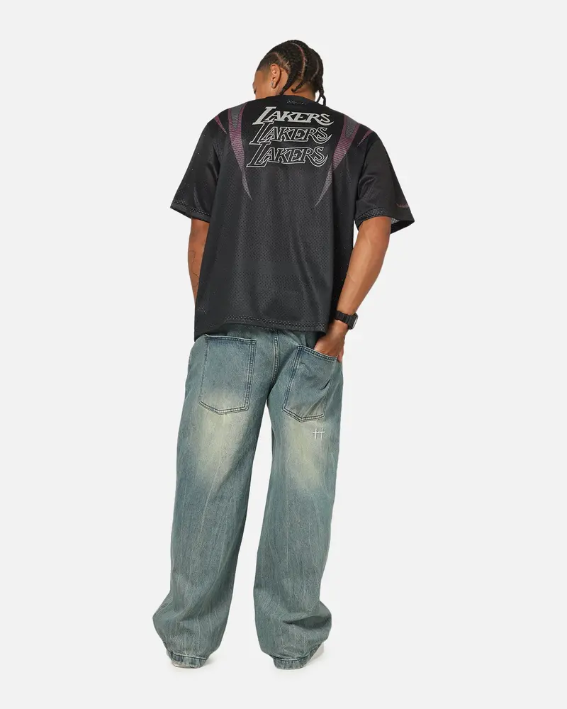 Mitchell & Ness Los Angeles Lakers Festival Jersey Black/Slate/Red 4