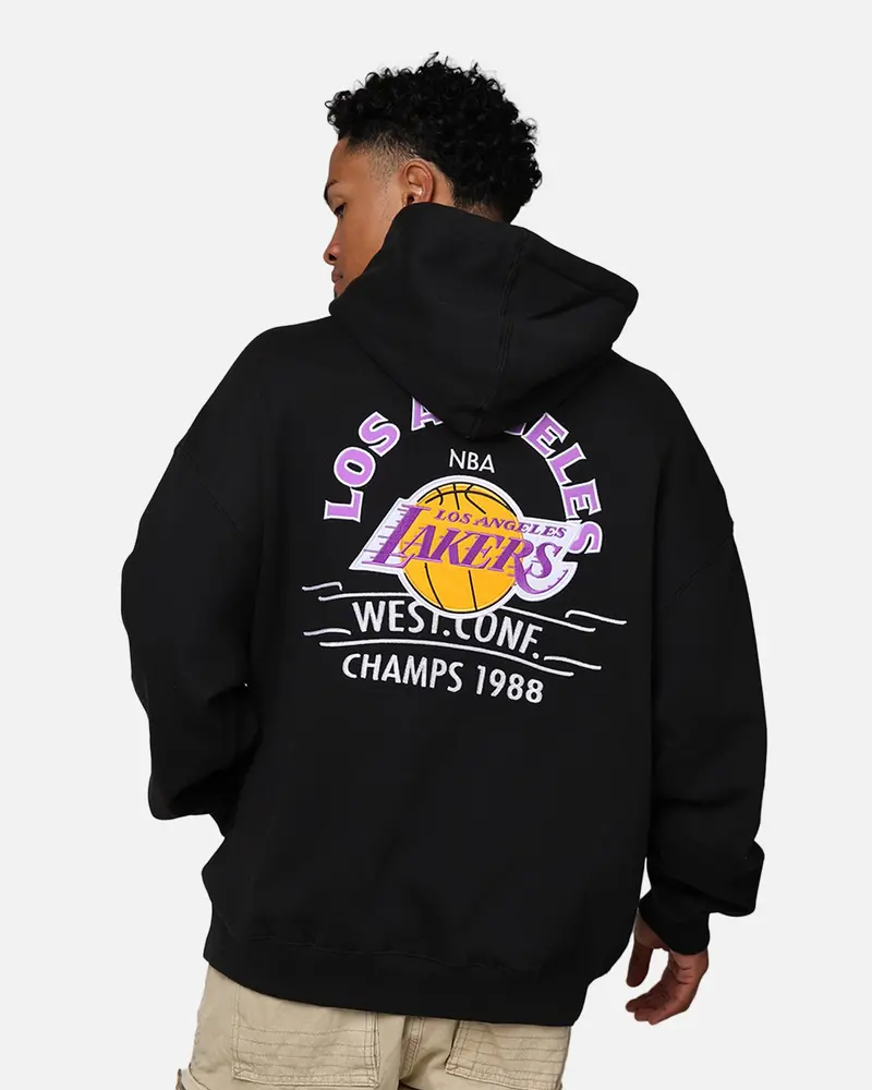 Mitchell & Ness Los Angeles Lakers Letterman Hoodie Black 1