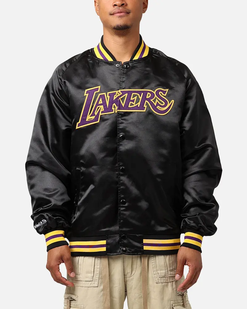 Mitchell & Ness Los Angeles Lakers Lightweight Satin Jacket Black 1