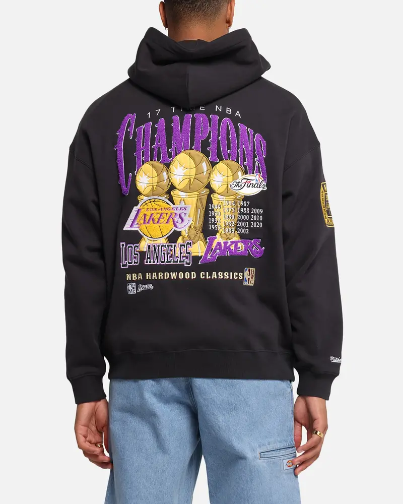 Mitchell & Ness Los Angeles Lakers National Champions Hoodie Faded Black 1