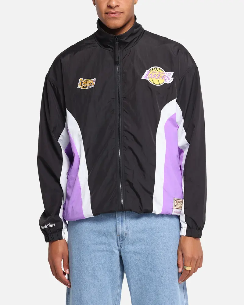 Mitchell & Ness Los Angeles Lakers Nylon Track Jacket Black/Purple 1