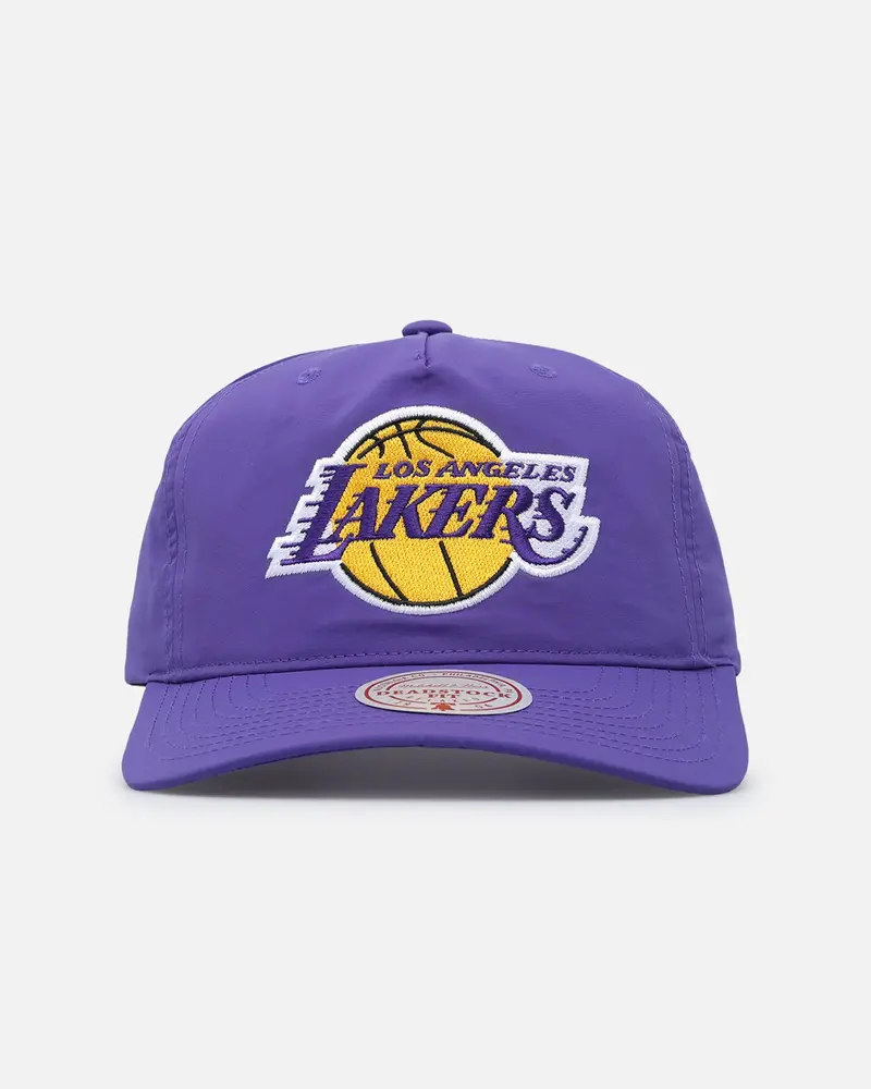 Mitchell & Ness Los Angeles Lakers Retro Matte Nylon Origins Snapback Purple 1