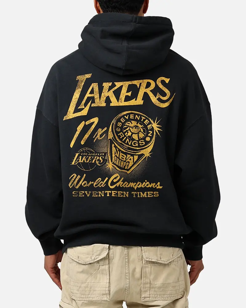 Mitchell & Ness Los Angeles Lakers Rings Hoodie Faded Black 1