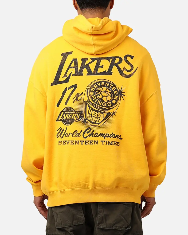 Mitchell & Ness Los Angeles Lakers Rings Hoodie Ochre 1
